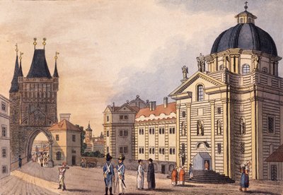 Krizovnicke namesti (Place des Chevaliers de la Croix), Prague, vers 1810 - A. & Berka, Johann Gustav